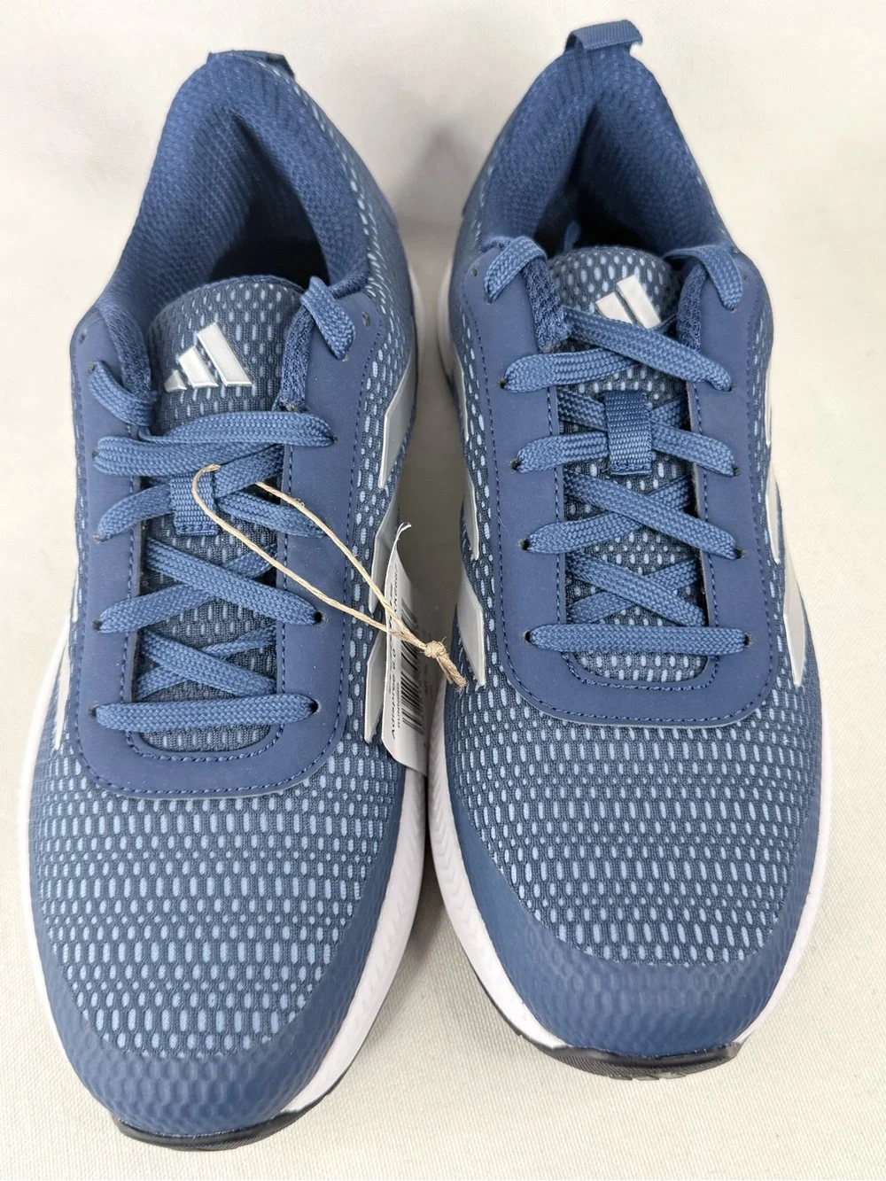 adidas Men’s 7.5 Navy and Silver Lightweight Running Sneakers Adispree 6.0